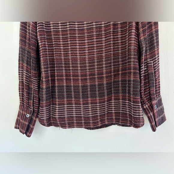 BILLY REID Plaid Italian Button Top Heritage Equestrian Academia Viscose Size XS - Picture 14 of 16